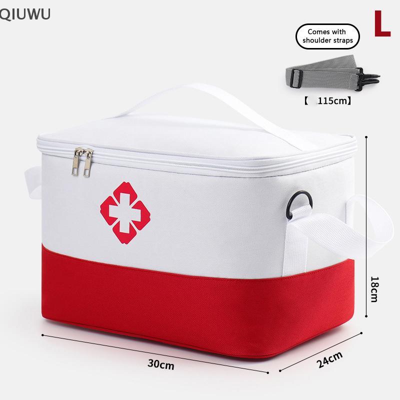 QIUWU Túi đựng thuốc dung tích lớn Bộ dụng cụ y tế di động Bộ sơ cứu tại nhà Túi sinh tồn Túi khẩn cấp cho ô tô.
