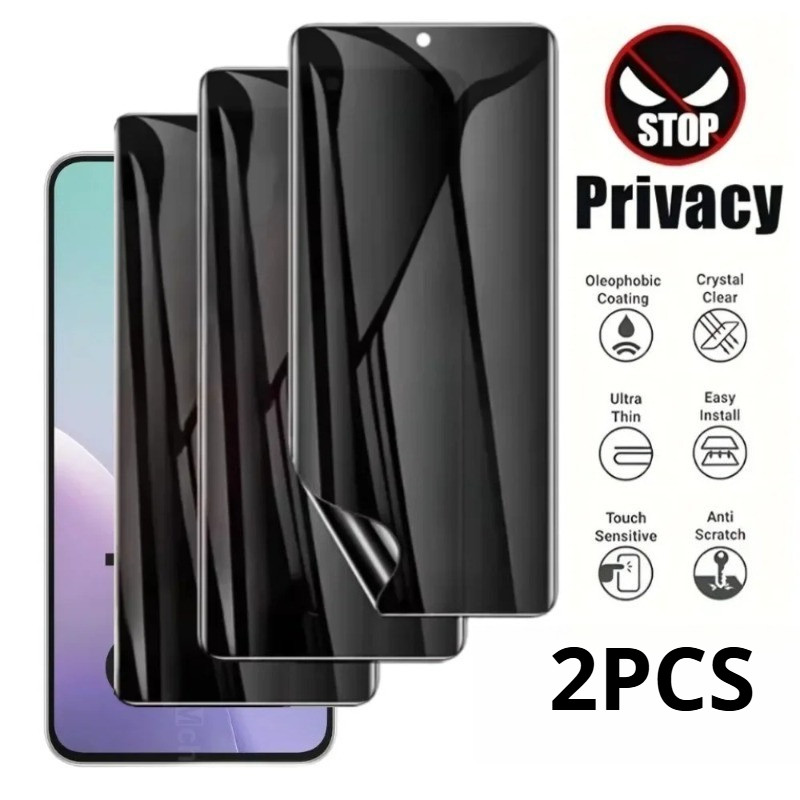 2 Chiếc HD Mềm Hydrogel Cho Oppo Reno 15 13 12 Pro Max F 5G 4G Chống Gián Điệp Riêng Tư Chống Ánh Sáng Xanh Bảo Vệ Màn Hình Cho Oppo Reno15 Reno13 Reno12 Phim Mềm Mờ