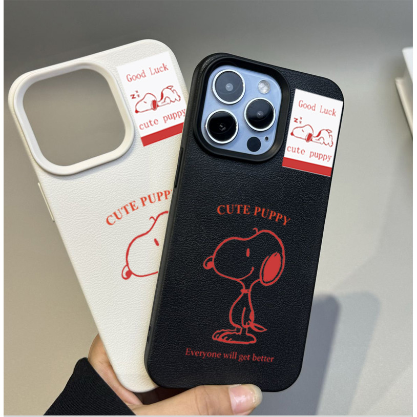 Ốp Lưng Cho Samsung Galaxy S20 S23 Ultra Plus S23FE S20FE A71 A73 Snoopy Dễ Thương Da PU Matte Hoạt Hình Mềm Mại