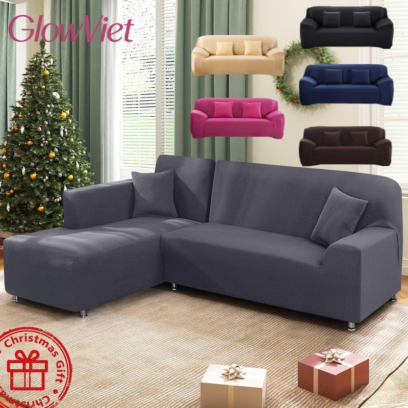 Vỏ Bọc Ghế Sofa 1-4 Chỗ - Vải Thun Căng Chống Trượt, Thiết Kế Đơn Giản Phù Hợp Mọi Không Gian