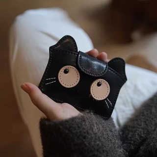 Mèo Nhẹ Lớn Retro Dung Tích Đựng Thẻ Ngân Hàng Ví Đựng Tiền Xu Họa Tiết Phong Cách Mới pxb3
