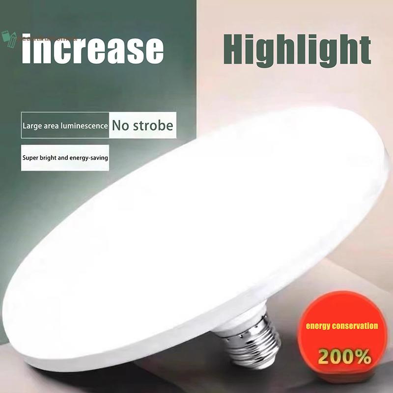 BeautifulHomeA 1 Cái 20-200W Chiếu Sáng Trong Nhà Đĩa Bay Đèn Trần Đèn Nhà Để Xe Bóng Đèn LED AC 220v E27 Đế Đèn Tiết Kiệm Năng Lượng Gia Đình VN