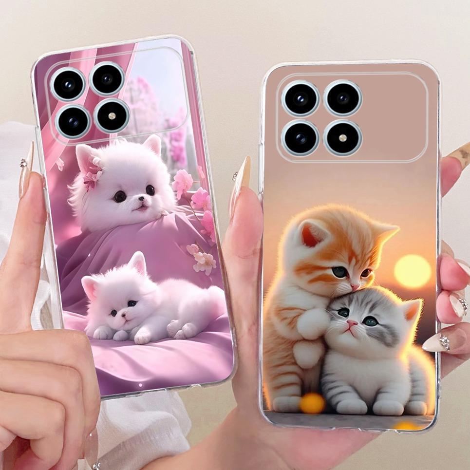 Dành Cho Poco F8 Pro 5G Ốp lưng Redmi K90 Vỏ Rồng Mát Sư Tử Hổ Hoạt Hình Tranh Mặt Sau Trong Suốt Silicon Mềm Capa