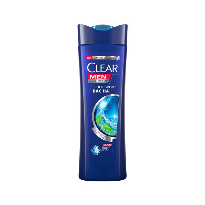 Dầu gội sạch gàu clear bạc hà chai 170g , 340g