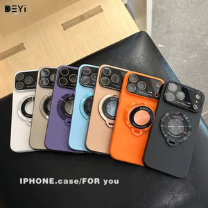 Thích hợp cho iphone 17 Pro Max PC Vỏ điện thoại giá đỡ từ tính cửa sổ lớn