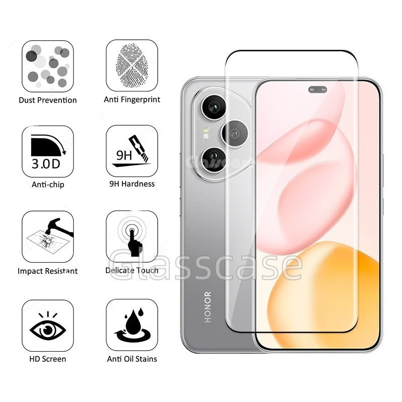 2 Trong 1 9H HD Bảo Vệ Màn Hình Kính Cường Lực Cho Honor 400 pro lite 400pro 400lite 400smart Honor400 Honor400pro Bảo Vệ Màn Hình Camera Mặt Sau Ống Kính Bảo Vệ Full Cover Phim Trước