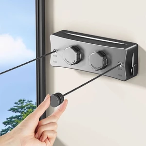 Vô Hình Có Thể Thu Vào Dây Quần Áo Không Đục Lỗ Phòng Tắm Ban Công Quần Áo Tiện Lợi Sấy Quần Áo Dụng Cụ Tiện Dụng, Tiết Kiệm Không Gian