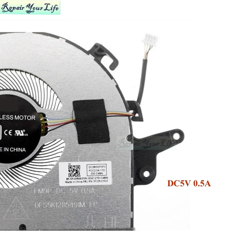 Quạt Làm Mát CPU Cho Lenovo IdeaPad 3-15iil05 3i-15IML05 15ARE05 5F10S13910 5H40S2004 Notebook PC Quạt Tản Nhiệt DC28000F3F0