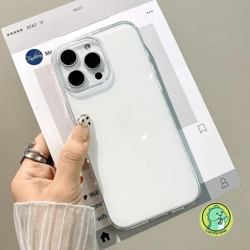 Ốp Điện Thoại Lỗ Lớn Trắng Tối Giản Cao Cấp Cho Redmi K80 K70 K70E K60 K60E K50 K50i K40 K40S K30 K30i Pro Ultra Gaming 5G 4G Vỏ IMD Chống Sốc Dễ Thương