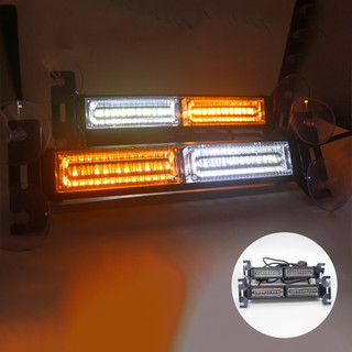 Cốc hút 2 trong 1 Đèn nhấp nháy Kính cảnh báo phía trước & phía sau Dải trang trí LED với nhiều chế độ Phụ tùng nhôm