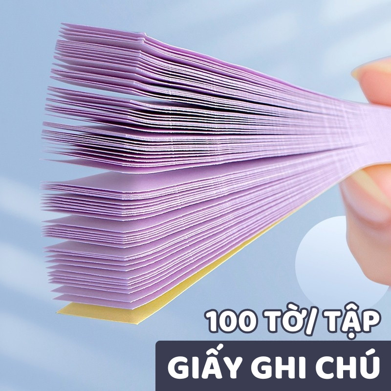 Giấy Ghi Nhớ Dán Được 100 Tờ – Giấy Note Mini Nhiều Màu, Hỗ Trợ Ghi Chú Nhanh Tiện Lợi Cho Văn Phòng