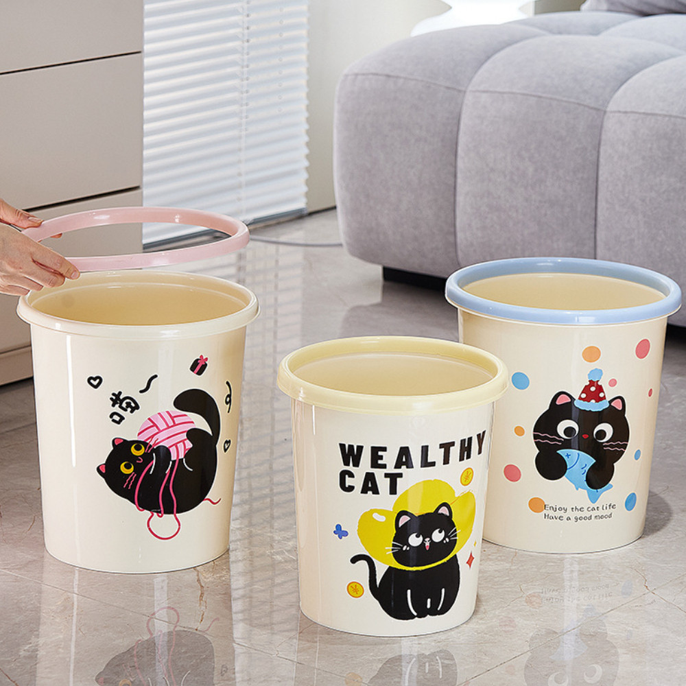 Thùng Rác Hình Mèo Dễ Thương Cao Cấp DINO, Giỏ Đựng Rác Dung Tích Lớn Decor Nhà Cửa