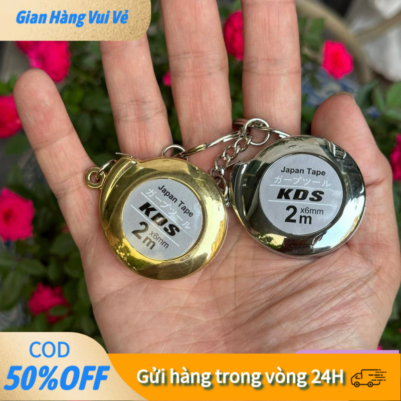 【24H】Thước Dây Thép Mini 2m Có Móc Khóa, Đẹp Mắt, Siêu Bền, Sử Dụng Dễ Dàng Đảm Bảo Độ Chính Xác Cao, Chất Lượng Tốt