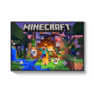 Tranh canvas theo chủ đề Minecraft (MC), thích hợp cho phòng thể thao điện tử, quán cà phê internet, phòng trẻ em, phòng ngủ và trang trí nhà cửa
