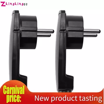 ★Thong02★ 2 chiếc phích cắm góc Schuko màu đen phẳng, phích cắm phẳng Schuko 250 V (16 A), phích cắm Schuko, phích cắm Schuko phẳng, phụ kiện thay thế phích cắm Eu