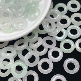 ((5 Cái) Jadeite Vòng Lỗ Lớn 15 Mm Donut diy Vòng Tay Phụ Kiện