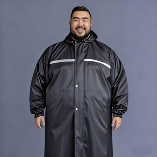 Áo mưa oversize chống nước có mũ, phản quang, phù hợp moto ngoài trời