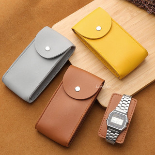 4 Chiếc Chống Thấm Nước Di Động Da Đồng Hồ Túi Bảo Quản Người Tổ Chức Mềm Chống Bụi Chống Sốc Túi Quà Tặng Túi Trang Sức Đen Xám Nâu