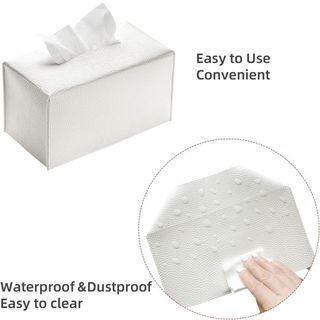 Hộp đựng khăn giấy MEGOCE, Vỏ hộp đựng khăn giấy quá khổ thắt lưng dưới cùng, Hộp đựng khăn giấy hình chữ nhật PU có thể gập lại hiện đại cho phòng tắm / ô tô / khách sạn / văn phòng