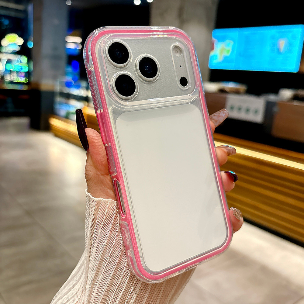 Ốp Điện Thoại Nhựa Lấp Lánh Kim Cương 3D Anh Đào Cho iPhone 17 Pro Max 16 Plus 15 14 13 12 11 Vỏ Bảo Vệ Chống Sốc