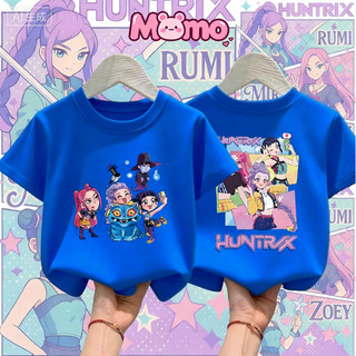 KPop Demon Hunters Huntrix Rujinu Cổ Tròn Unisex Áo Thun Trẻ Em Top