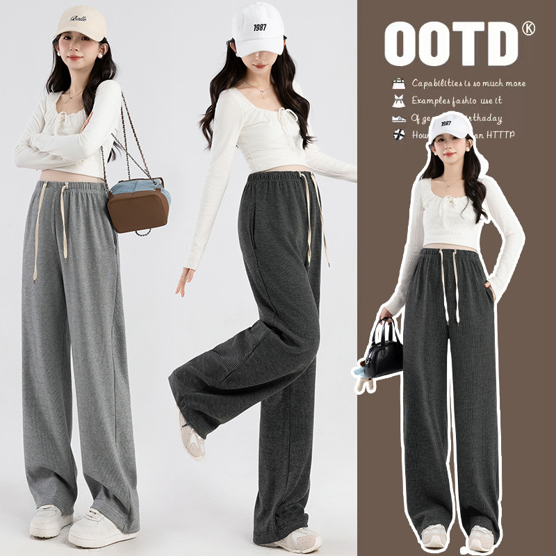 Quần bà bầu ống rộng thẳng cho mùa xuân và thu