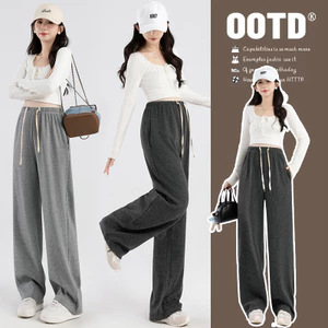 Quần bà bầu ống rộng thẳng cho mùa xuân và thu