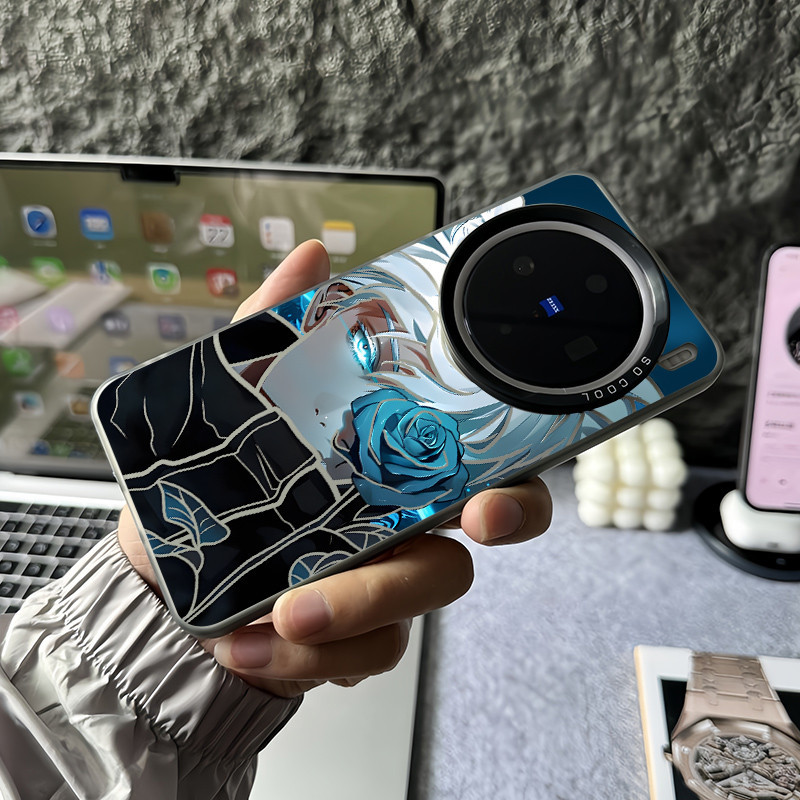 ‌Jujutsu Kaisen‌ Ốp Điện Thoại GOJO SARORU Micro Matte Cho Vivo X300 Pro X200 Ultra X200 Pro X100S Pro X200S X100s X100 Pro X90 X80 X70 Vỏ Vivo Chống Sốc
