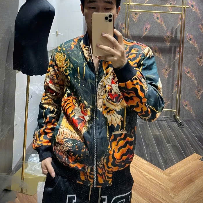 Áo Bomber Gió Hổ Hoa Lá KCloset Áo Khoác Dù 2 Lớp Dày Dặn Dáng Rộng Nam Nữ NA55