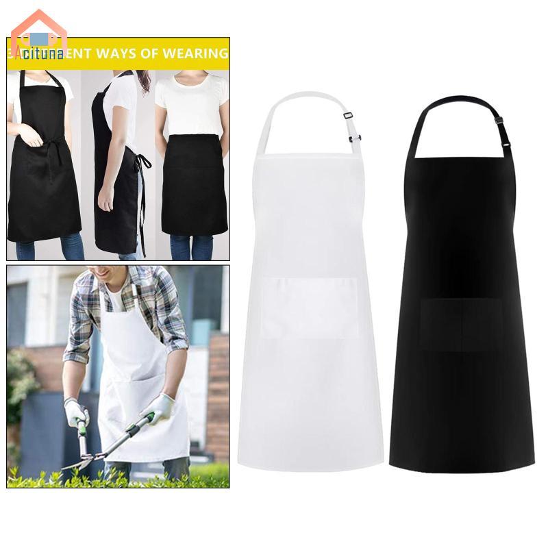 Tạp dề dành cho người lớn có túi phía trước lớn bên ngoài, dây đeo cổ có thể điều chỉnh