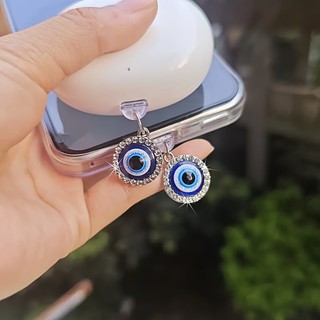 Điện Thoại Di Động Chống Bụi Cắm 1 Mặt Dây Chuyền Mắt Quỷ Điện Thoại Di Động Chống Bụi Cắm