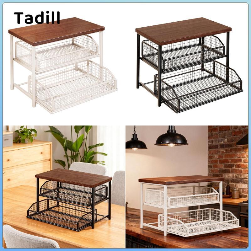 Trạm Cà Phê Người Tổ Chức Kệ Để Bàn Người Tổ Chức Lưu Trữ Đa Năng Giá Đựng Cà Phê Kệ 2 Tầng Cho Thanh Xi-rô