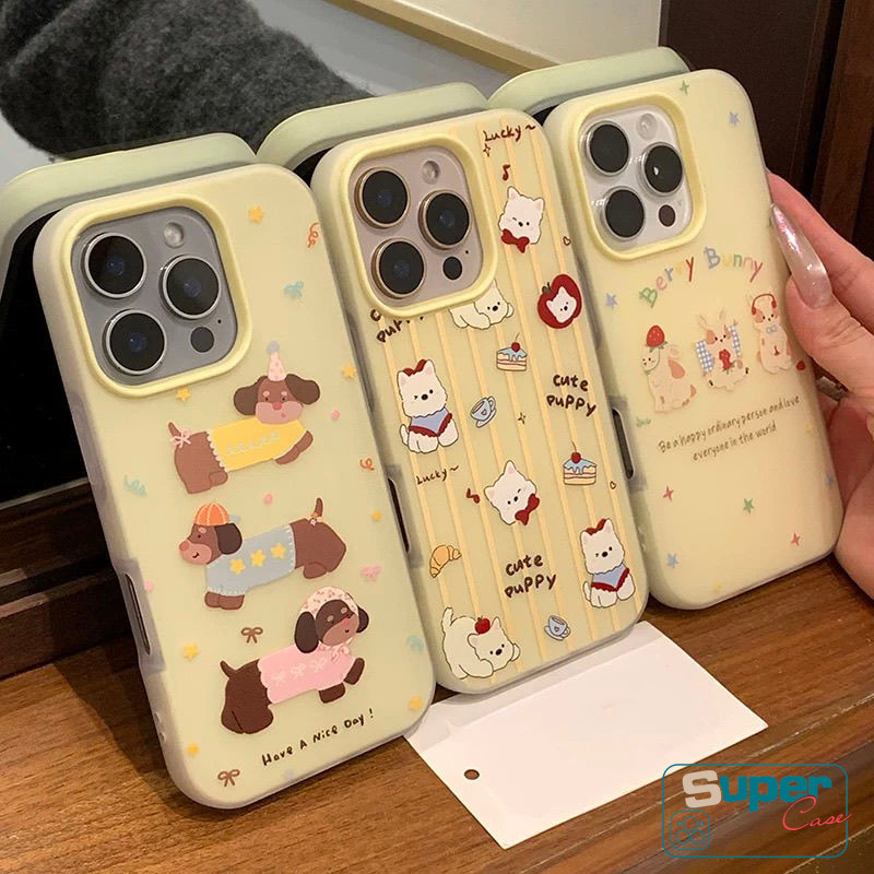 Ốp Lưng Cho Oppo A60 A5X A5Pro A3X A3Pro A54 A5 A18 A78 A16 A5i A58 A74 A79 A98 A77 A15 A15s A3 A38 A17 A52 Reno 12F 10 11 11F Hoạt Hình Thời Trang Chó Con Dễ Thương Ngôi Sao Sọc Bìa Mềm