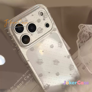 Cho IPhone 17 11 12 15 14 16 13 Pro Max XR X XS Max 8 16 15 7 14 Plus SE 2020 Air Ốp lưng điện thoại hình gấu dễ thương