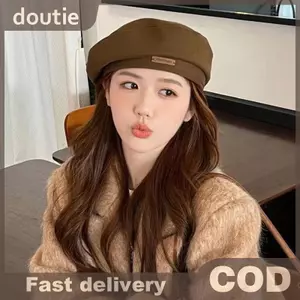 Doutie Cotton Nữ Mũ Nồi Mùa Đông Mũ Vintage Pháp Kẻ Sọc Top Họa Sĩ Mũ Thu Đông Phố Hình Bát Giác Mũ Nồi VN