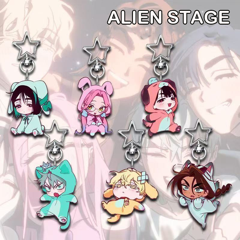 Anime Mới ALIEN STAGE Acrylic Móc Khóa Mặt Dây Chuyền Móc Chìa Khóa Ô Tô Acrylic Đứng MIZI SUA TILLL Người Hâm Mộ Quà Tặng cosplay Phụ Kiện