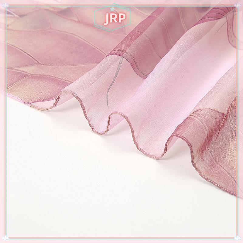 JRP Khăn Foulard Voan Màu Hoa Hồng Gradient, Thiết Kế Thanh Lịch Cho Mùa Hè