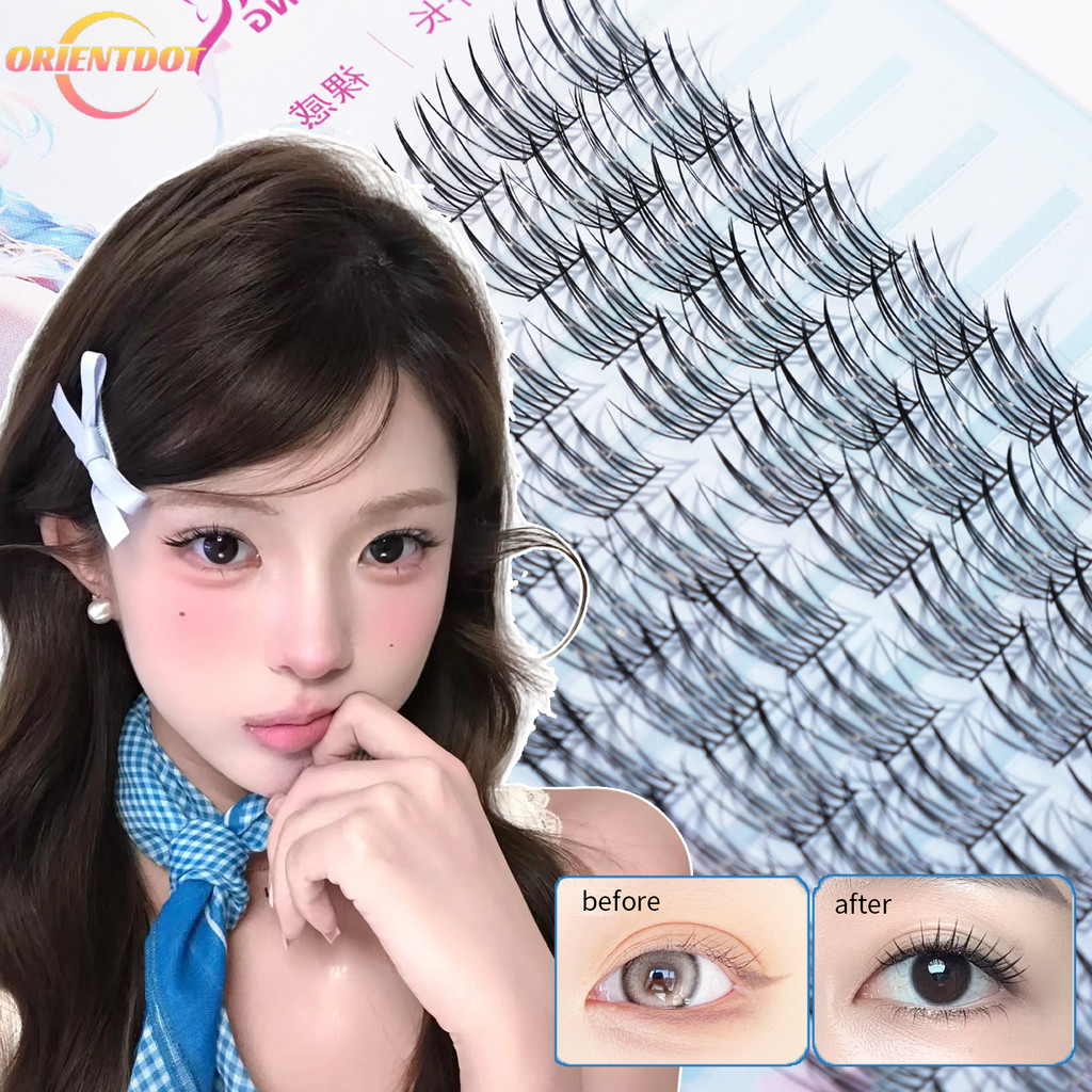 10 Vòng Phong Cách Hàn Quốc Tự Nhiên Thực Tế DIY Lông Mi Giả Không Keo Dán - Dung Tích Lớn 10-12 Mm Lông Mi Phân Đoạn