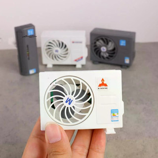 Bộ điều hòa không khí nhà búp bê thu nhỏ Nhà búp bê-Bộ trang phục nội thất DIY Trang trí tỷ lệ 1: 12 Phụ kiện nhà tiện ích
