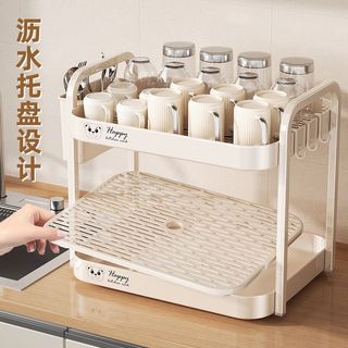 Đơn giản Hiện Đại Màu Trơn Đa Năng Để Bàn Thoát Nước Giá Để Đồ Thích Hợp Cho Gia Đình Nhà Bếp Nhà Hàng Cốc Rượu Cà Phê Trà Bộ Giá Một Lớp Đôi @
