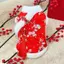 【Ready Stock】 Cat Pets' New Year Clothes New Year Clothes Festive Winter Teddy Bichon Small Dog Fleece-Lined Warm Dog Tang Suit pwMG
