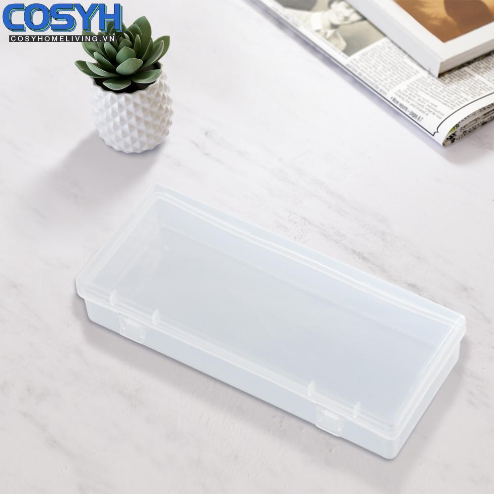 <cosyh>Storage Box Transparent 15.5*6.3*3cm Bead Clear Container Cosmetics Holder