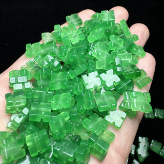 Hạt rời màu xanh băng 8x8mm cho vòng tay handmade - Bộ 10 cái