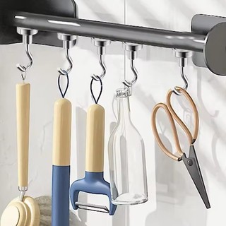 6 / 12 / 18 Cái Móc Từ Tính Mạnh - Móc Bảo Quản Treo Tường Hạng Nặng Cho Chìa Khóa, Áo Khoác, Cốc Nhà Tổ Chức
