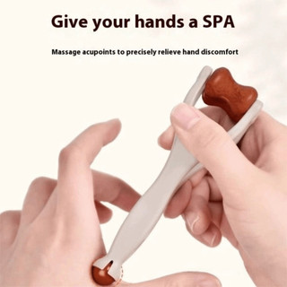 Máy mát xa ngón tay ASDFGER, Con lăn Massage ngón tay thiết kế kẹp gỗ nguyên khối, di động với 360° Con lăn Bấm huyệt để giảm kinh tuyến trị liệu bằng tay