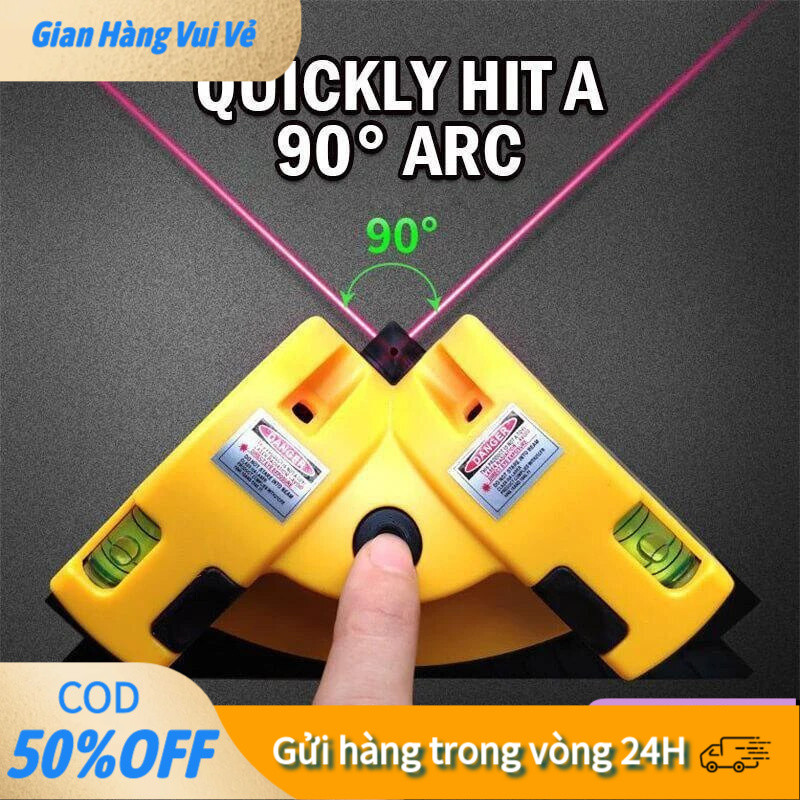 [24h] Máy Định Vị Góc Vuông Tia Laser – Thước Ke Góc 90 Độ Dễ Sử Dụng, Dành Cho Thợ Mộc, Xây Dựng, Lắp Đặt Nội Thất