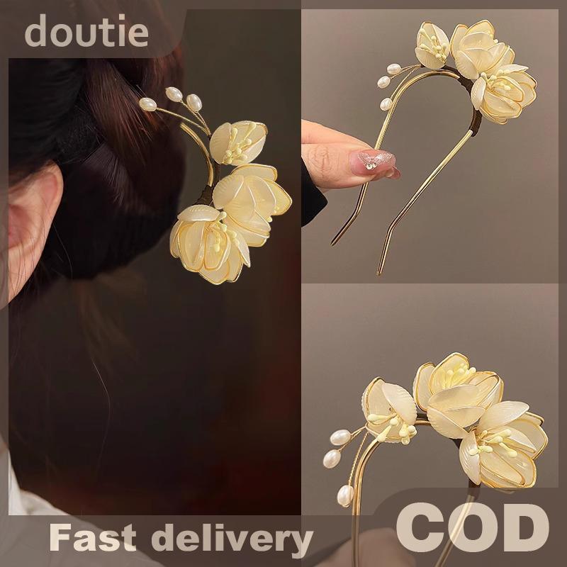 Doutie Kẹp Tóc Hợp Kim Thiết Kế Mộc Lan - Phong Cách Thanh Lịch Vintage