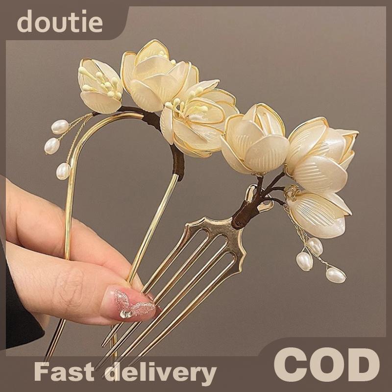 Doutie Kẹp Tóc Hợp Kim Thiết Kế Mộc Lan - Phong Cách Thanh Lịch Vintage