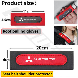 Mitsubishi XForce Da Da Da Lộn Dây An Toàn Dây Đeo Vai Da Tự Động Tay Cầm Mái Vỏ Bảo Vệ Cho X-Force Exceed Ultimate E-x Force Phụ Kiện Nội Thất