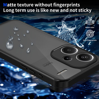 Dành Cho Redmi Note 13 Pro Plus 5G Ốp điện thoại Cứng Mờ Da-Cảm Giác Mềm Khung TPU Chống Sốc Mỏng Vỏ